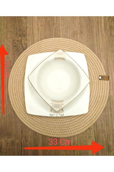 Antioch Art And Design 33 Cm Washable Single Charger Presentation Plate - American Service Lux