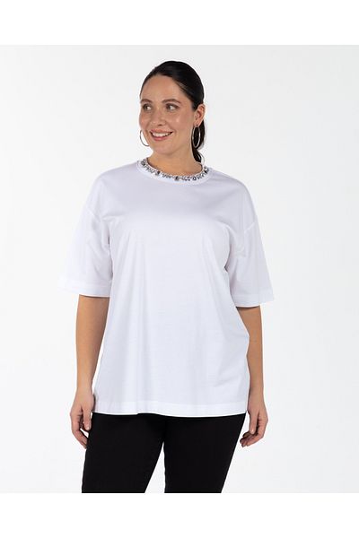 LUOKK Dory Large Size T-Shirt with Stone Collar