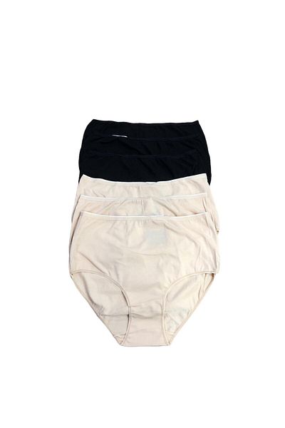 Kandilli Dr.bugyi Set de 6 chiloți modal pentru femei - Extra Soft Elastane, piele neagră 0335