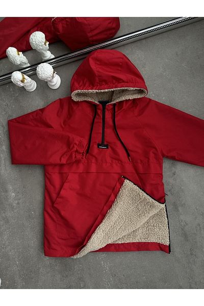 KİLSBUTİK Waterproof Hooded Sweat Coat with Fur Inside and Kangaroo Pocket
