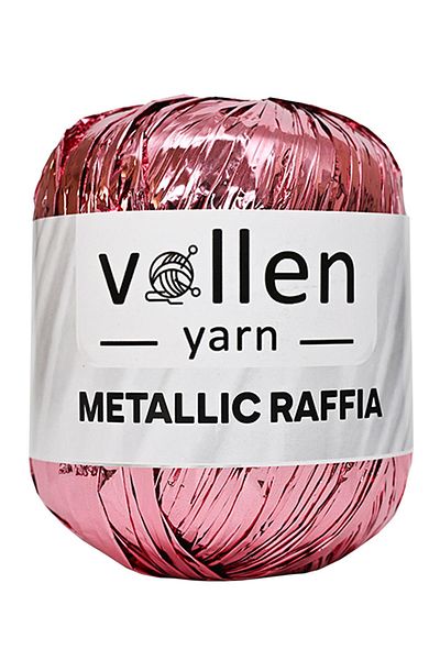 vollen yarn Premium Metallic Raffia, Σχοινί καπέλου, Σχοινί βραδινής τσάντας, Σχοινί πολυεστέρα, Ασημί Μεταλλικό Σχοινί, λιλά
