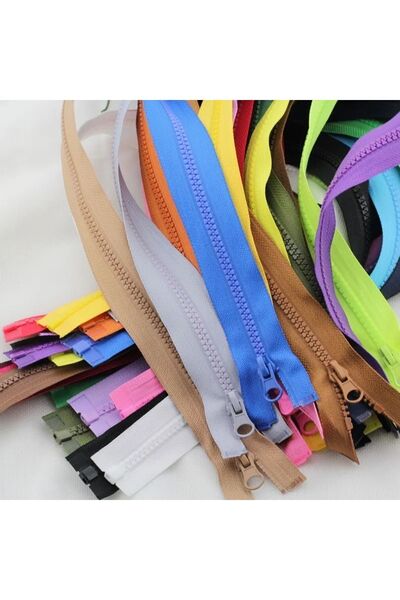 e tuhafiye 5 Adet Kemik Dişli Fermuar LİLA-PEMBE-GRİ-BEYAZ-MAVİ (25-30 CM)