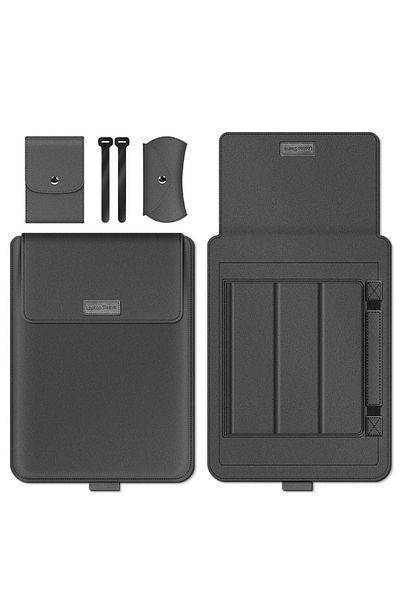 TEKNETSTORE Apple Macbook Air 15 بوصة M2-m3 2023/2024 A2941 A3114 - حقيبة جلدية متوافقة مع الحامل