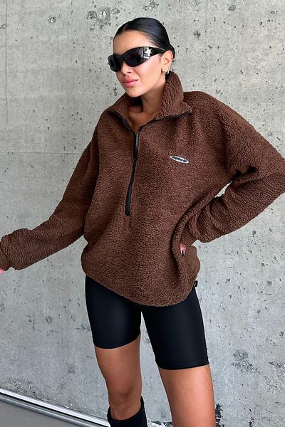 MODAGEN Φούτερ Unisex με γιακά και στήθος με λεπτομέρεια Fleece