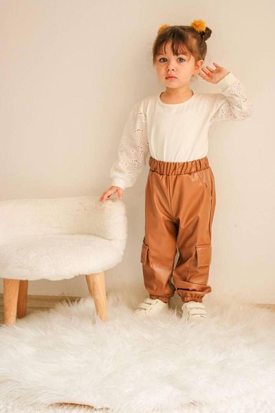 Zuzu Scalloped Seasonal Suit with Leather Pants
