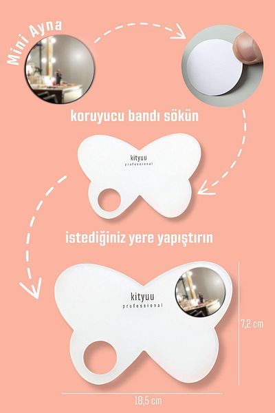 Kityuu Mirror Gift Mixing Palette Butterfly |   Product Makeup Blending Palette