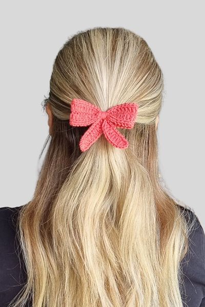 KRIMO Knitted Elastic Women's Hair Clip - Bow