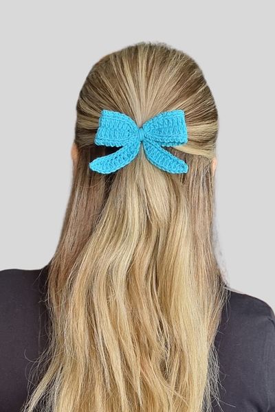 KRIMO Knitted Elastic Women's Hair Clip - Bow