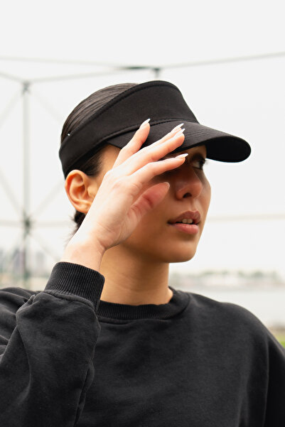 Mrey قبعة قناع سوداء، قناع، تنس، قبعة تنس - قابلة للتعديل مع شريط فيلكرو - وا...