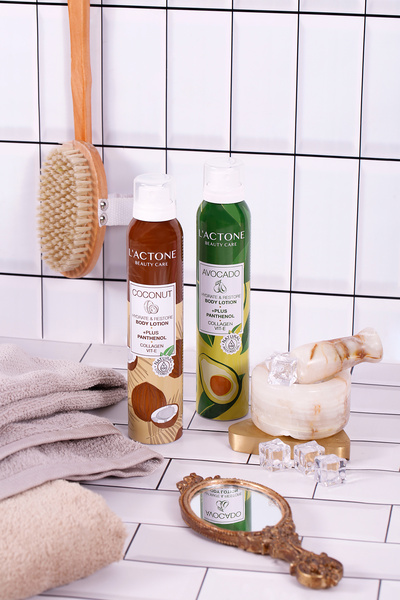 L'ACTONE Avocado & Coconut Panthenol Plus Body Lotion 2'li Set