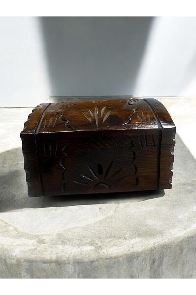 AKSADAN HEDİYELİK dekoratif Ceviz ağacı Küçük ahşap sandık