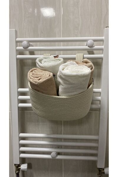 Patiska Tasarım Multi-Purpose Organizer Basket with Hanger for Children's Room and Bathroom