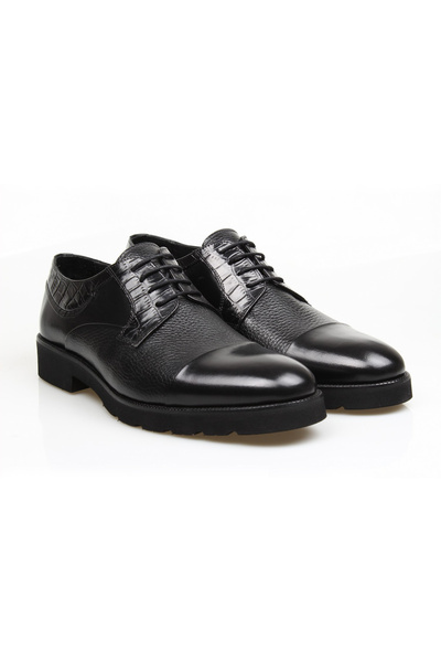 Butik PANTOFI BĂRBAȚI DIN PIELE GENUINĂ CU șireturi CULOARE NEGRĂ