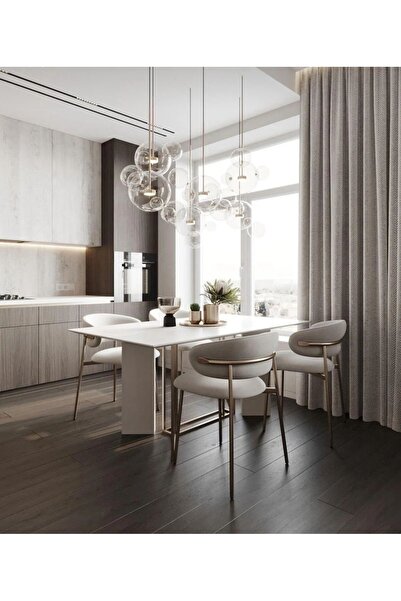 iclalofis 2’li mutfak sandalyesi cafe restoran salon sandalyesi metal sandalye