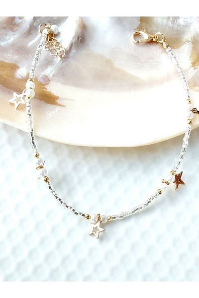 By Song Aksesuar Anklet with Star Figure