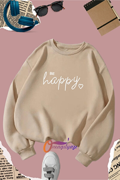 oneagılyazı Hanorac Be Happy pentru femei/fete - Imprimat