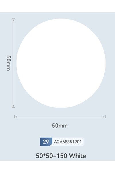 NiiMbot T50x50mm 150 adet Beyaz Etiket (B1,B21S,B3S)