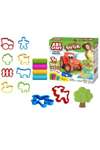 DEDE Art Craft 4 Colors Cute Farm Play Dough Set 03558