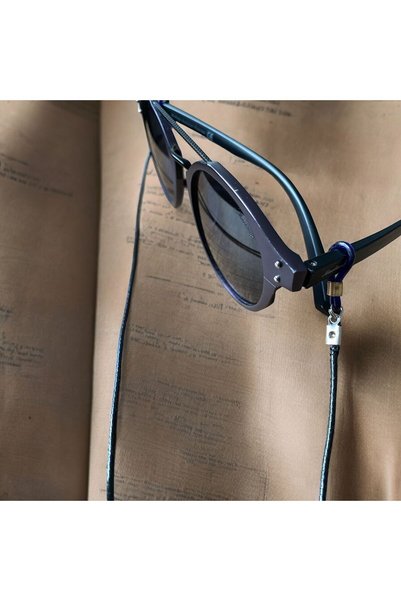 unique-g fashion accesories Duni Leather Black Glasses Lanyard