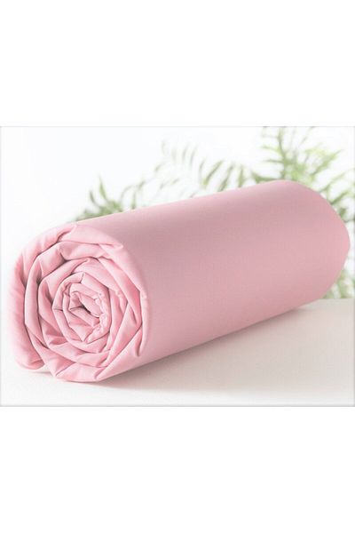 makiteks Комплект чаршаф с фина облегалка Maki Home Pink 100% памук, размер King Size 180x200 и калъфка за възглавница от 2 части 50x70