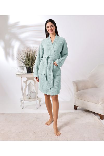 destinyhometex Unisex 4 στρώσεων 100% οργανικό βαμβάκι Premium Multi Muslin Ultra Soft μπουρνούζι