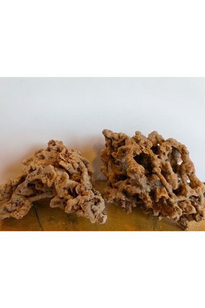 Lorien Spaghetti Kayası 6-12 Cm, Doğal Makarna Kayası, Delikli Akvaryum Ve Bahçe Dekorasyon Taşı