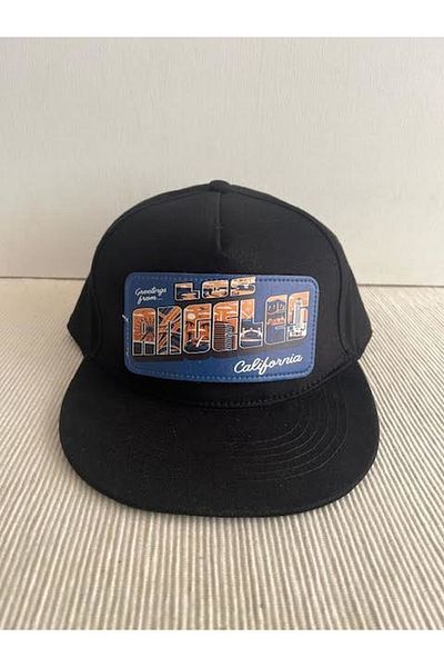 CosmoOutlet Unisex Black Hip Hop Cap with Passing Slogan for Los AnGeles - Detachable Bench Logo
