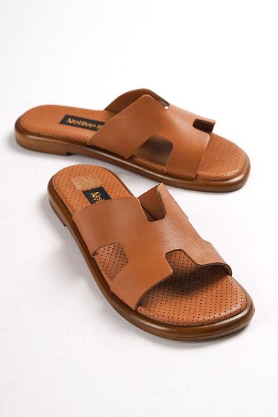NESLİHAN KÖK Women's Genuine Leather Daily Orthopedic Slippers