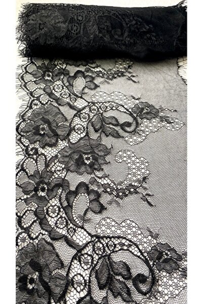 Ozpas Dantel Kenar Sakallı Şerit Siyah 22 Cm X 3 Mt.