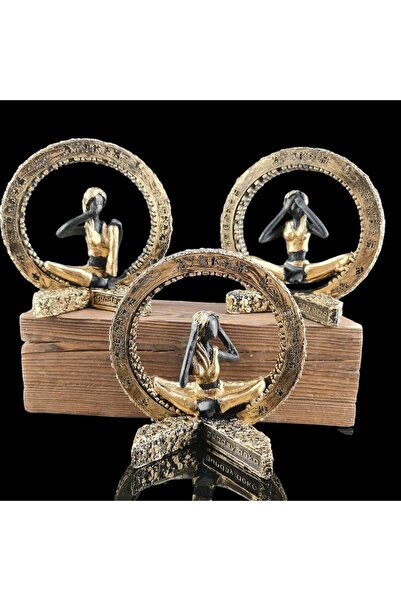 TEVFİK GÜNDAY DEKORASYON 3 Lü Görmedim Duymadım Bilmiyorum Altın.