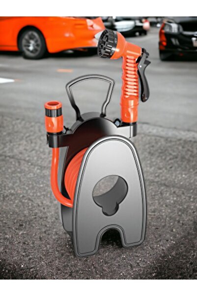 Kiwi Garden Mini Taşınabilir Hortum Makara Seti - 10 Metre Hortum Makara Sulama Başlığı