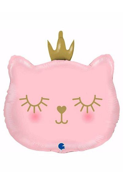 Parti Station Pink Cat 1 Year Old Balloon Set Star Balloon Foil Set Pink Cat Concept Birthday Set Age Balloon Set
