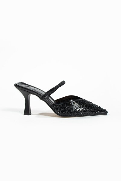 DUXAL SHOES Gale Pearl Detail Open Back Heeled Shoes