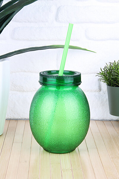 Poomy 500 ml Limon Şekilli Pipetli Alıştırma Bardağı - Pipetli Bardak