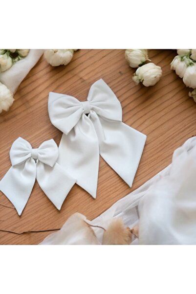 unique-g fashion accesories مشبك القوس الأم والابنة الأبيض