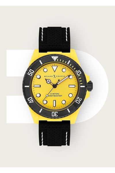 Milano X Change 5 Atm Waterproof Magnet Men's Wristwatch - Silicone Cord