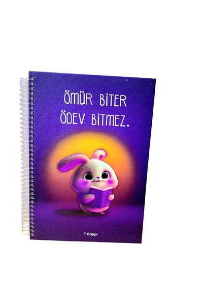 ÇİLEKHOMEAVM Caiet de școală de culoare pastel - Amintire zilnică, copertă rigidă, design oral