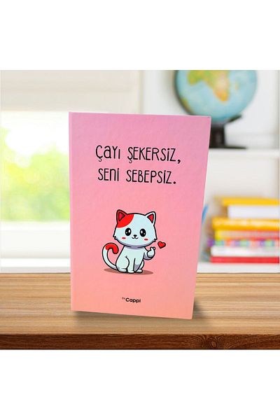 ÇİLEKHOMEAVM Pastel Colored Memory Book with Hard Cover - Daily Memory And AGenda Compartment