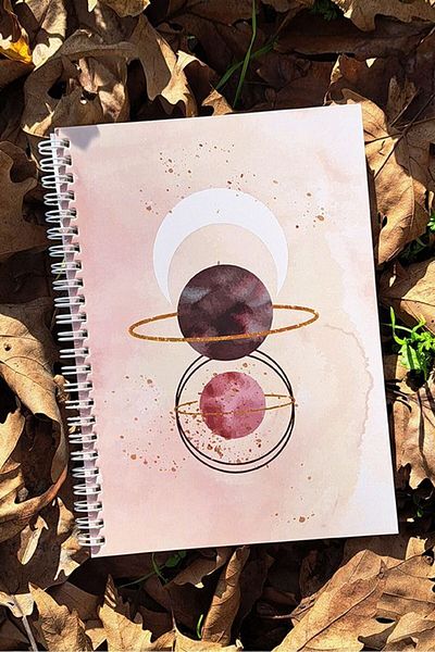 ArtNots 15x21 cm Checked Cardboard Cover Notebook