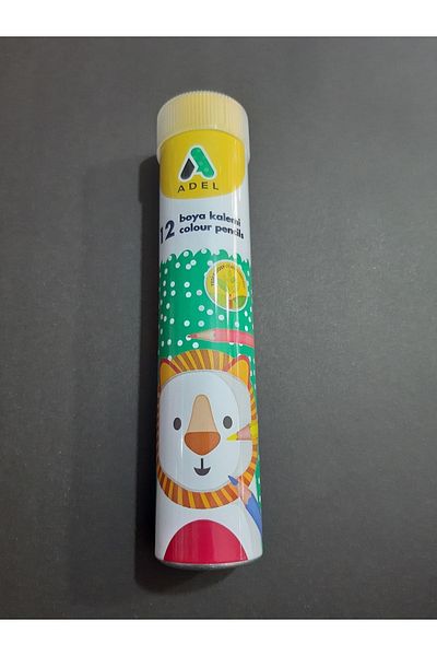 Adel Dry Crayons 12 Colors Metal Tube