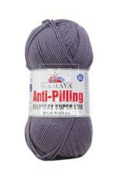 Himalaya Καθημερινό Super Luxury Lux Σχοινί Πλεκτό Χέρι Σχοινί Anti Pilling Super Luxury 73445-στάχτη Μωβ