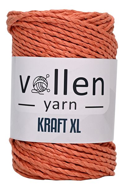 vollen yarn Σχοινί από χαρτί Twist, Σχοινί Raffia από χαρτί, Σχοινί για ραπτομηχανή, Σχοινί για ψάθινη τσάντα και καπέλο, 250 γρ., πορτοκαλί