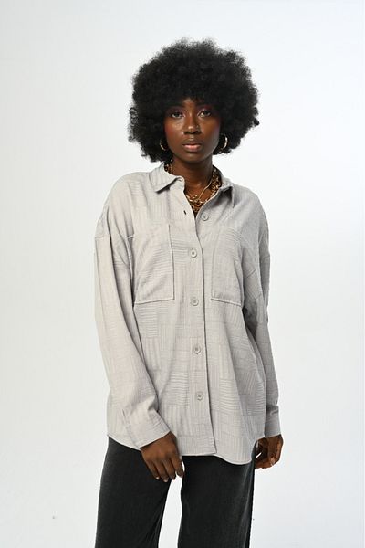 Orfeo Negro Cămașă DE CULOARE GRI CU MODEL PENTRU FEMEI