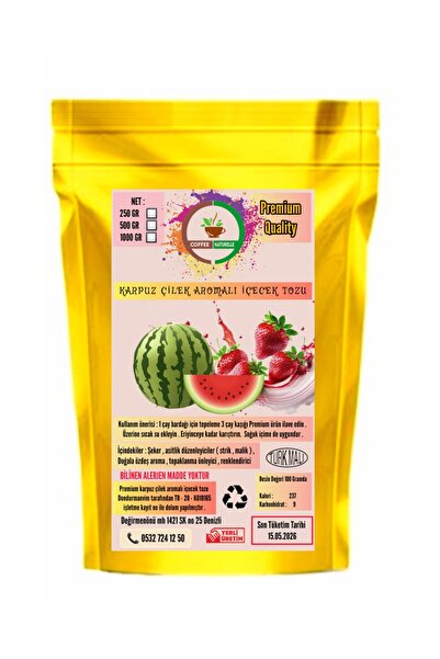 coffee Naturelle Karpuz & Çilek Aromalı Içecek Tozu 250 gr