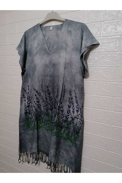 anne moda ankara 100% βαμβακερό ελαφρύ μανίκι φορεμένο Pareo - ΚΑΛΟΚΑΙΡΙΝΟ