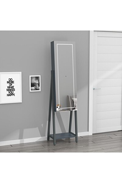 DECOBOX Eyfel Led Aydınlatmalı Boy Aynalı Takı Dolabı Beyaz Işık