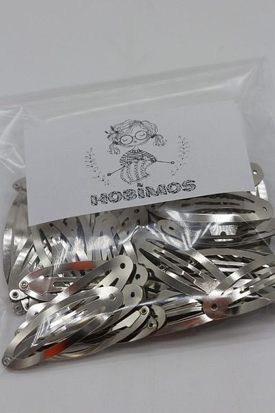 Hobimos 6 Cm Nickel Plated Snap Buckle Silver Color 200 Pieces