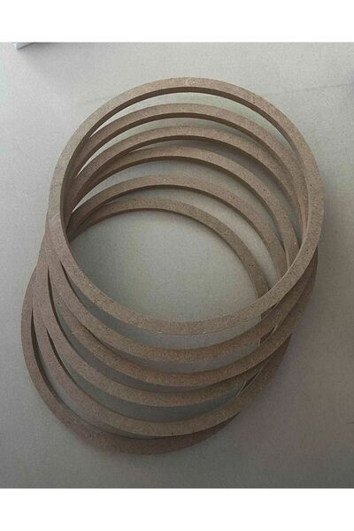 BOHEM 10 قطع 30 سم بكرة خشبية بدون براغي - MDF ومكرمية