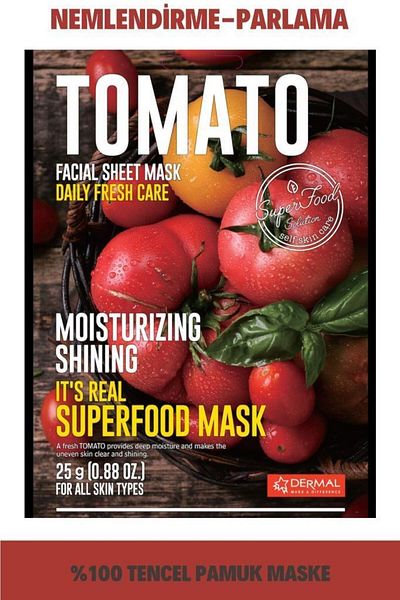 Dermal 25 Gr Brightness and Moisturizing Tomato Mask - for All Skin Types