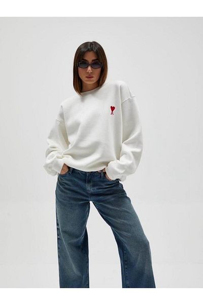 YouLikeButik Hanorac oversize brodat cu inimă